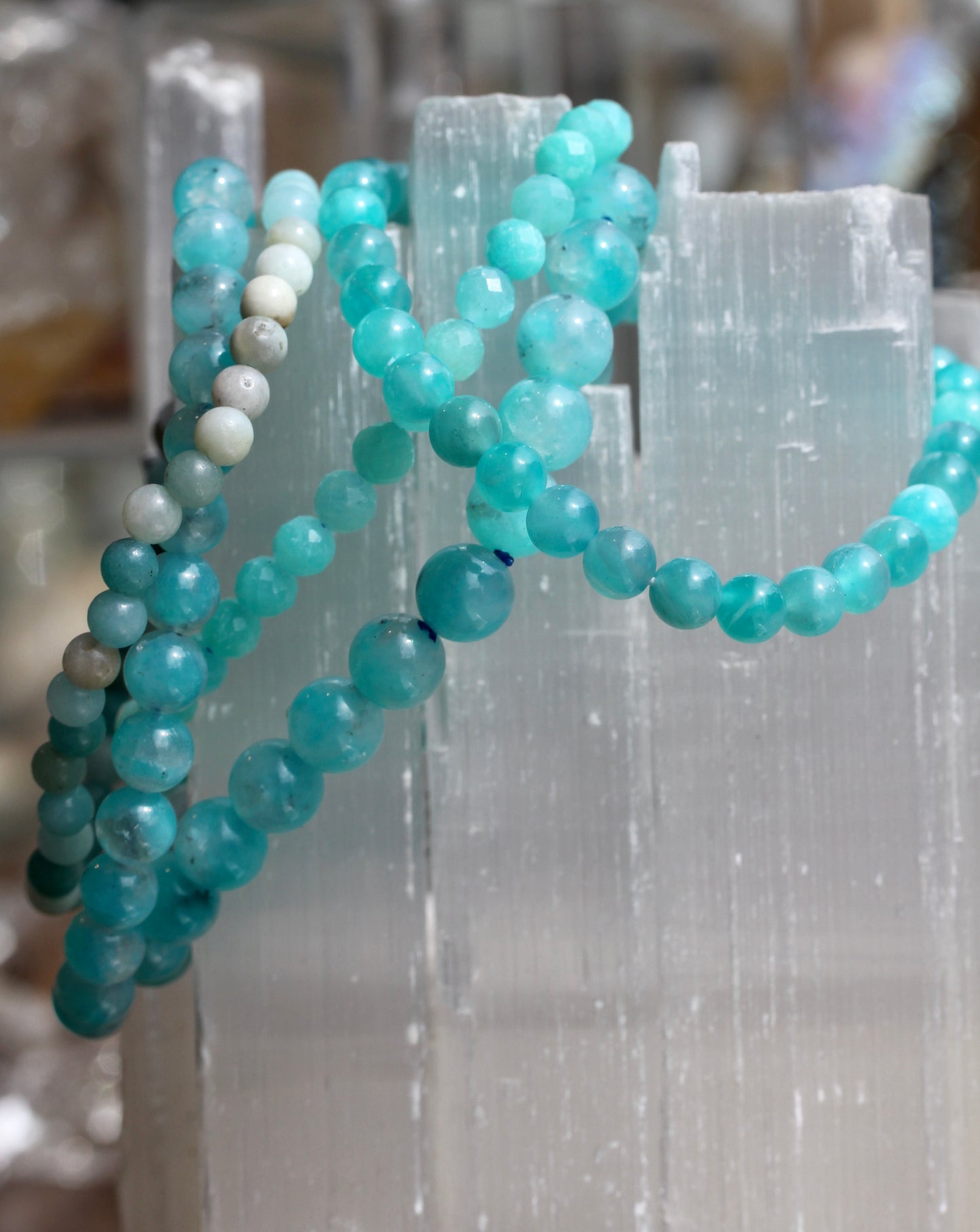 Amazonite Bead Stretch Bracelets