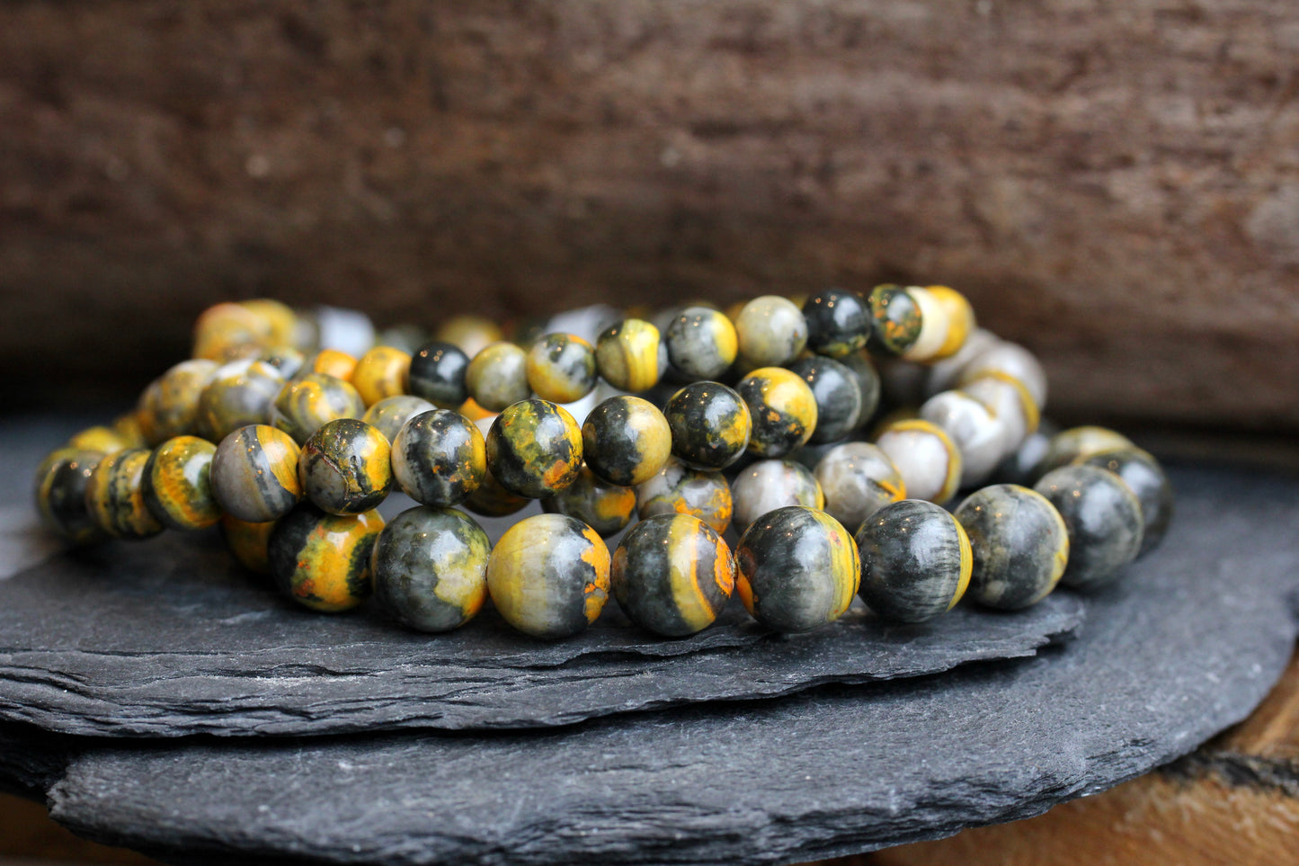 Bumble Bee Jasper Stretch Bracelets