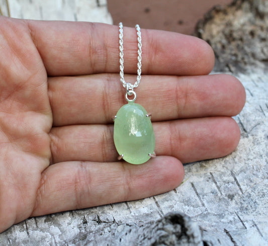 Prehnite Pebble  Necklace