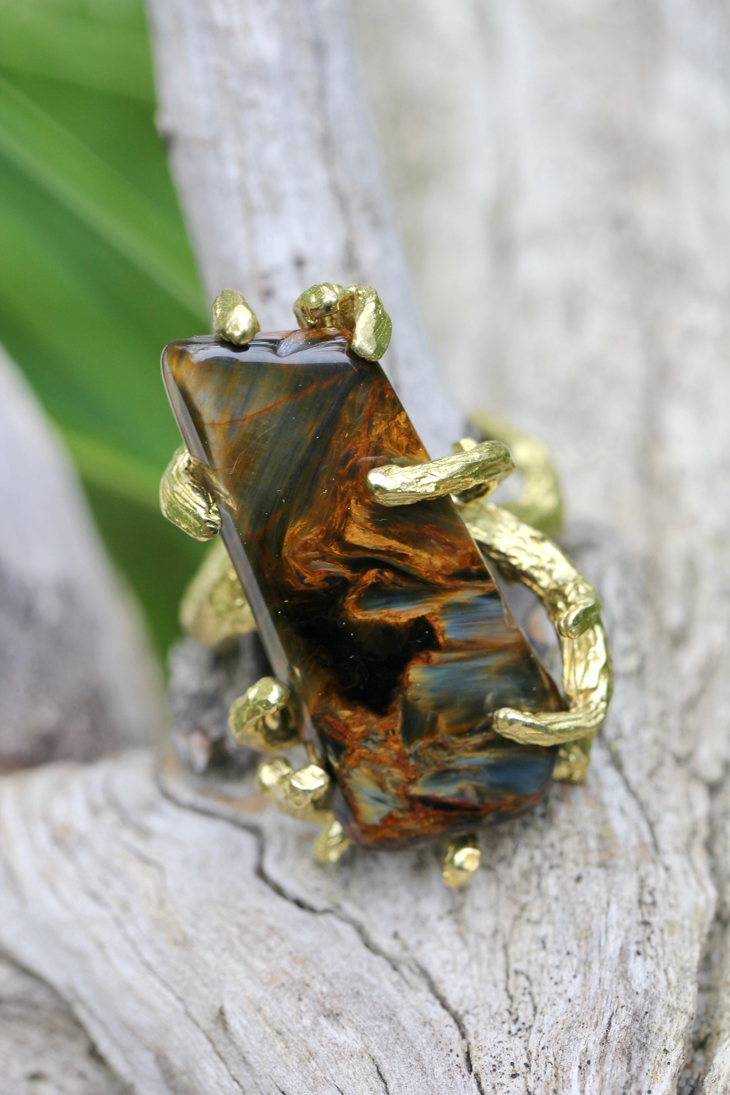 Pietersite Statement Branch Ring