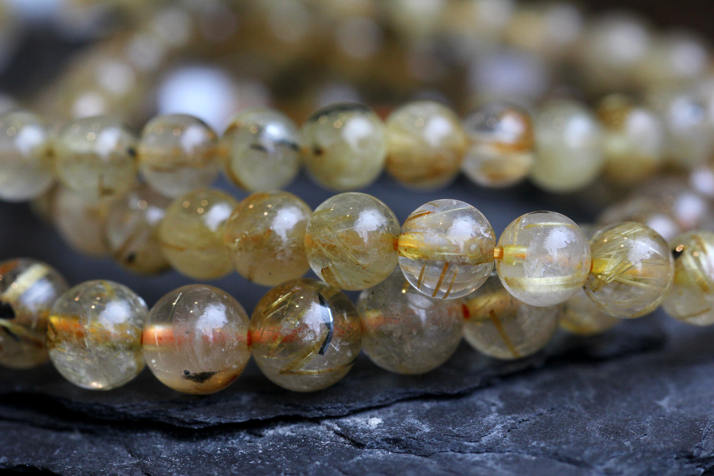 Rutilated Quartz Stretch Bracelets