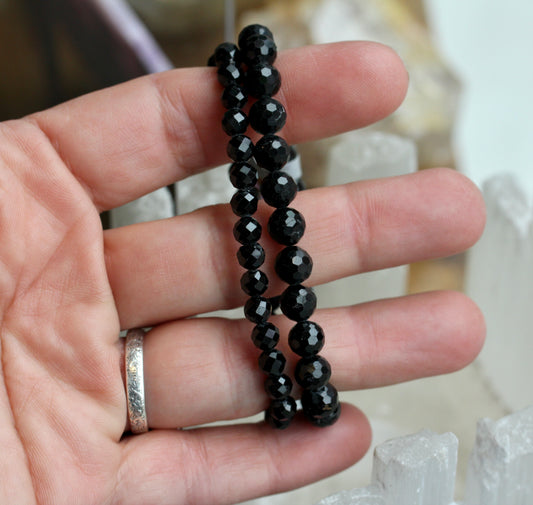 Black Spinel Stretch Bracelets