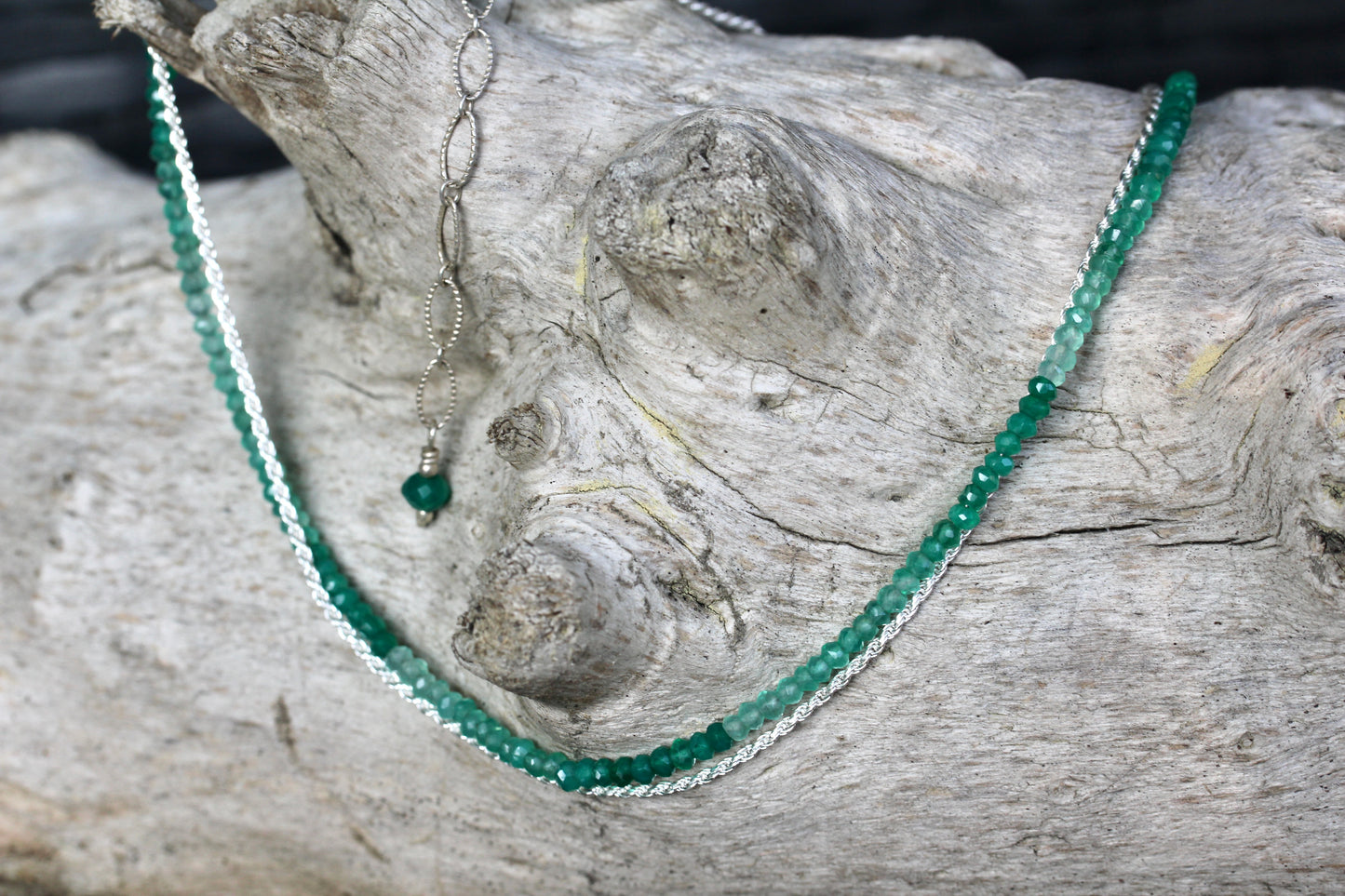 Green Onyx Ombre Choker