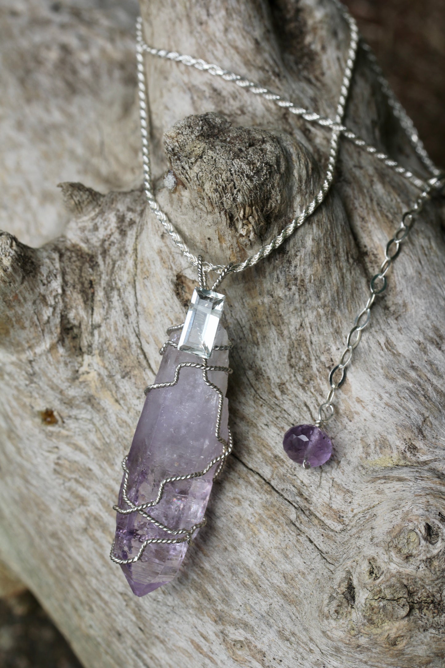 Vera Cruz Amethyst Prasiolite Crystal Pendant