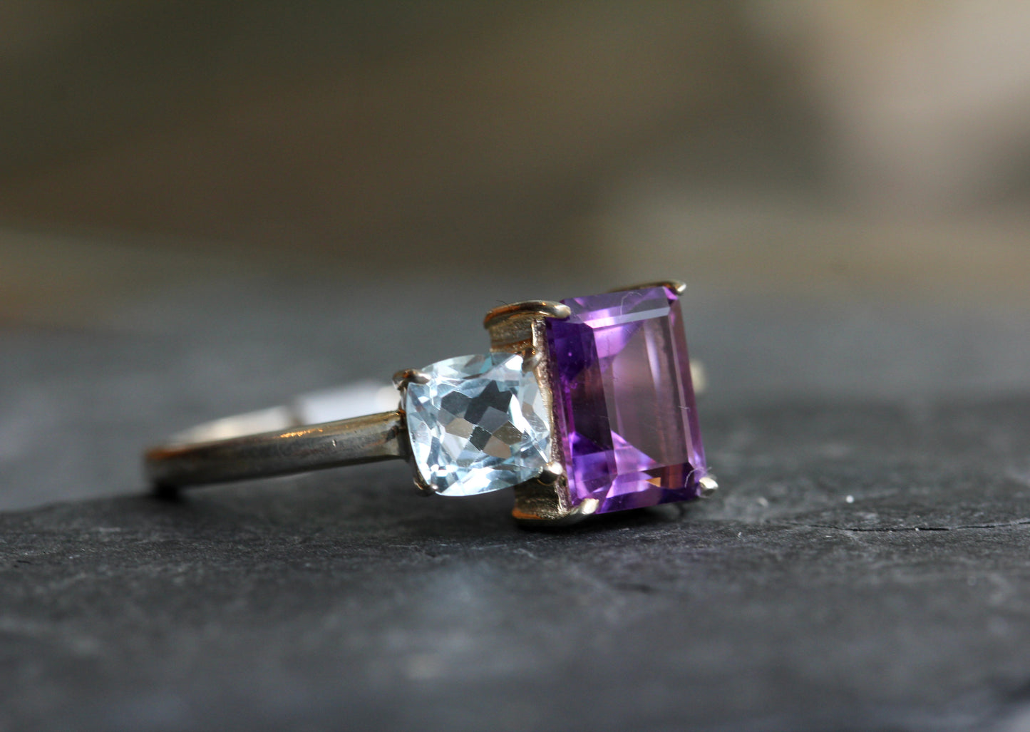 Amethyst Blue Topaz Gemmy Ring
