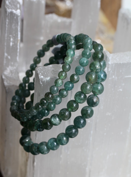 Green Apatite Stretch Bead Bracelets