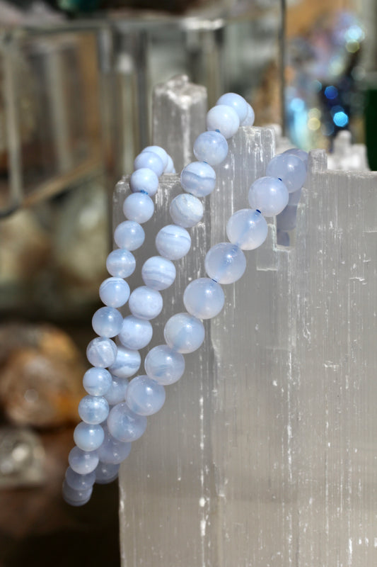 Blue Chalcedony Stretch Bracelets