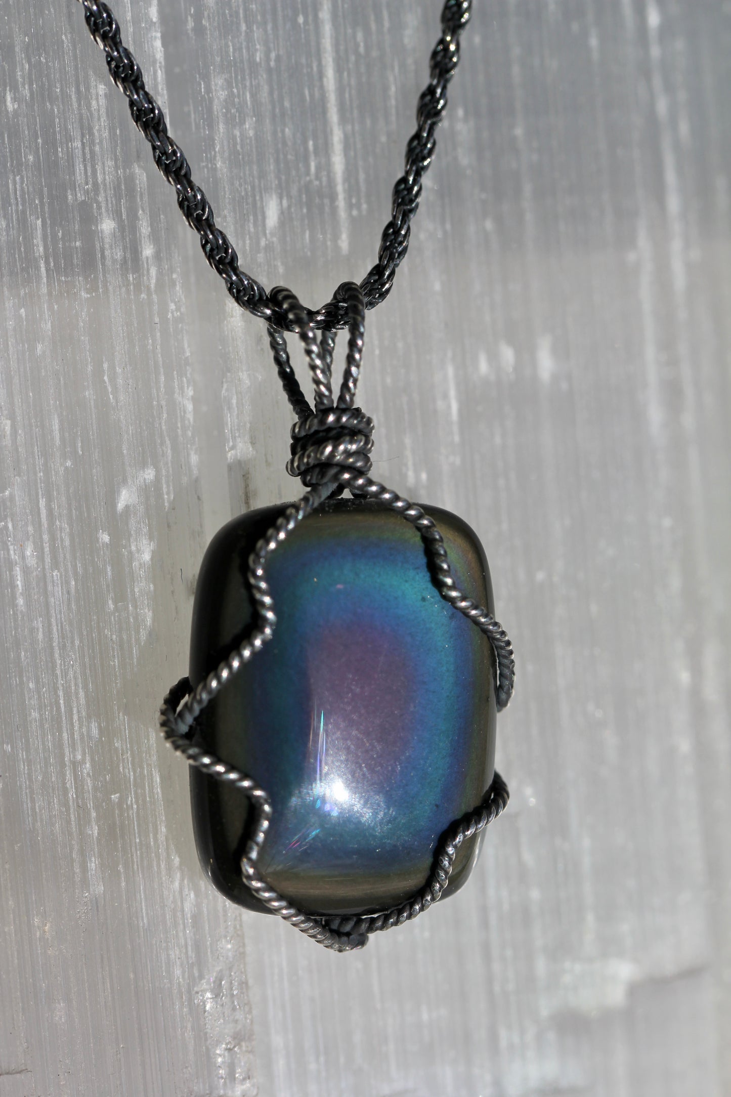 Rainbow Obsidian Necklaces