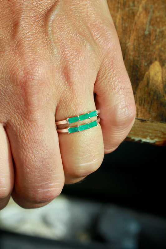Emerald Baguette Ring