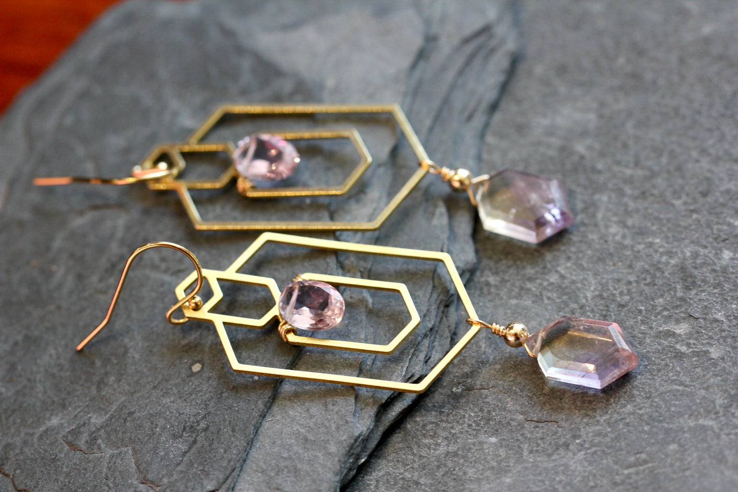 Ametrine Window Frame Earrings