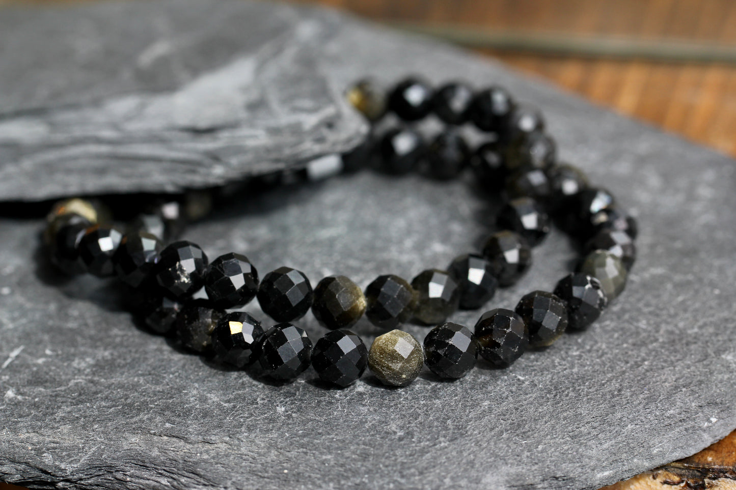 Sheen Obsidian Stretch Bracelet