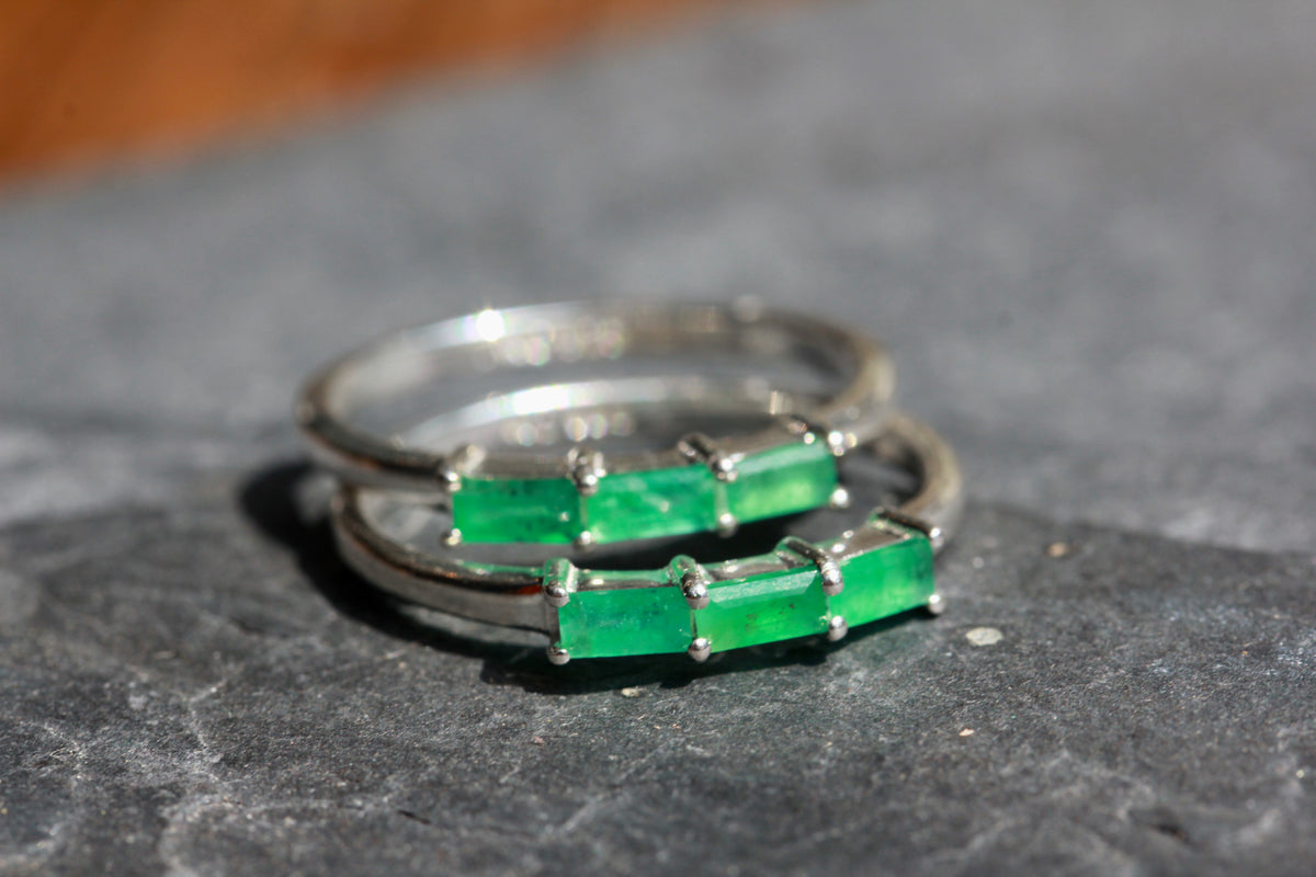 Emerald Baguette Ring