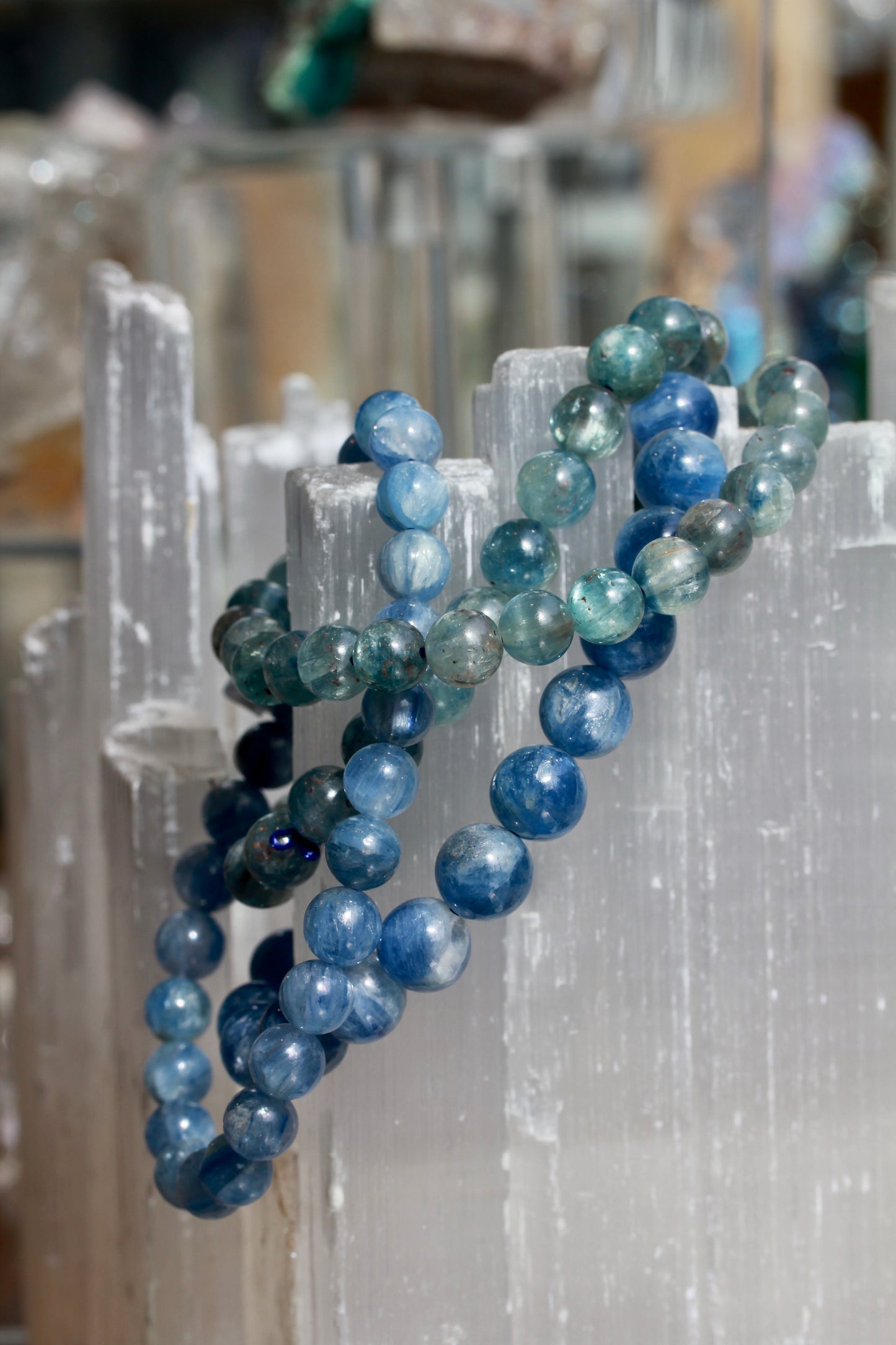 Kyanite Stretch Bead Bracelets