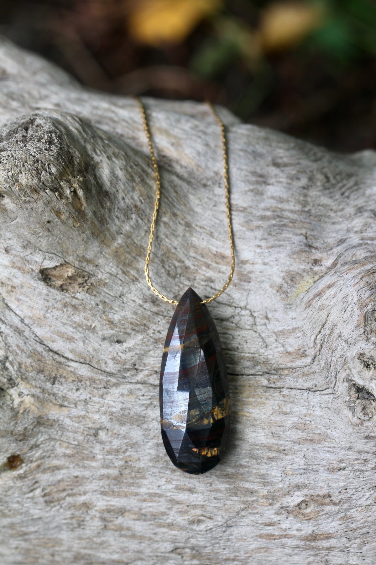 Iron Tigereye Gold Necklace