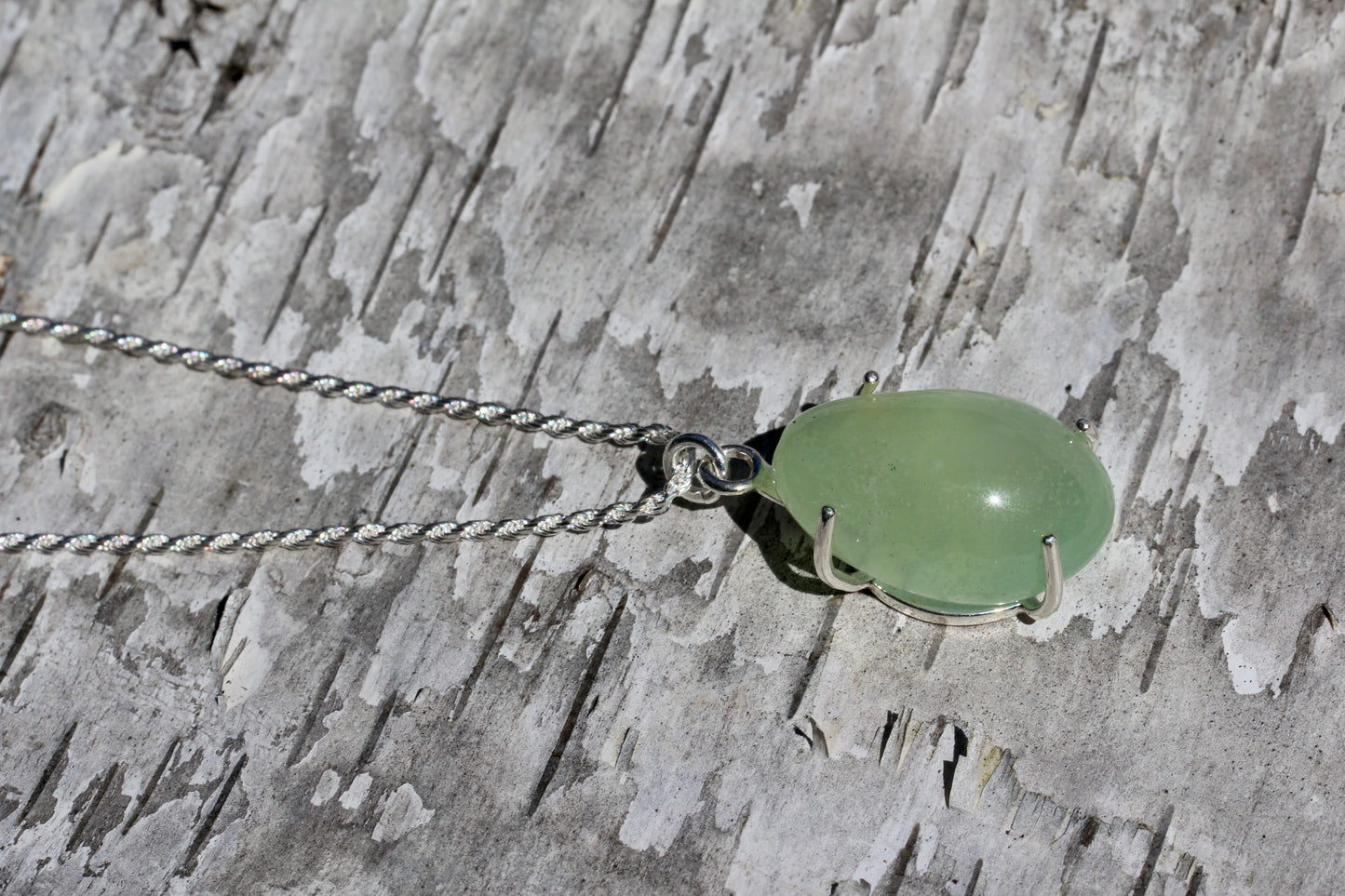 Prehnite Pebble  Necklace