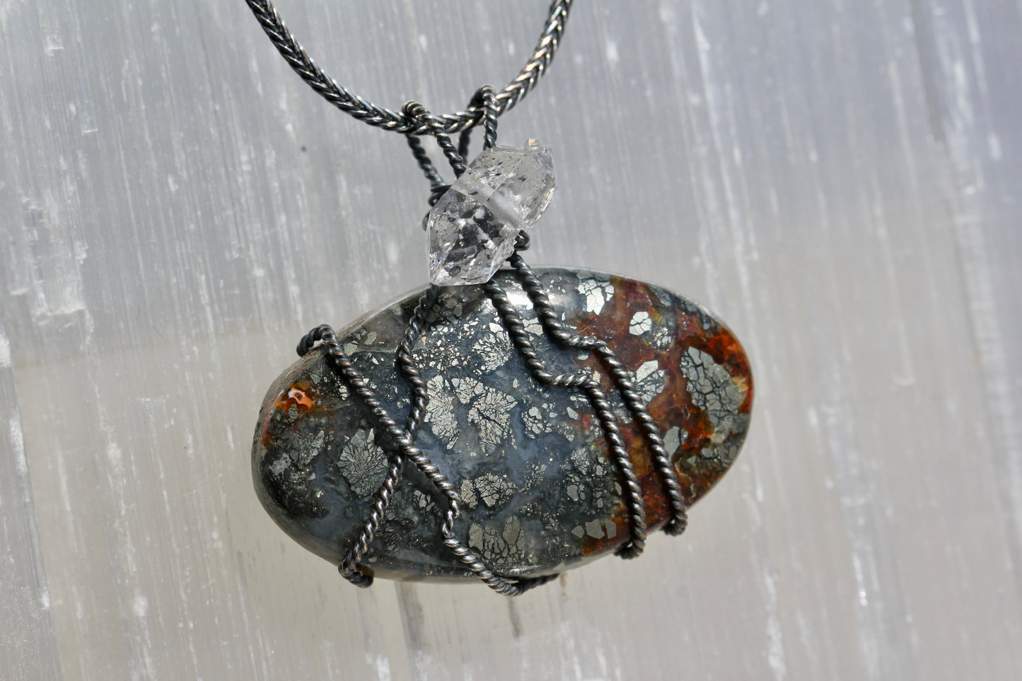 Marcasite Herkimer Diamond Necklace