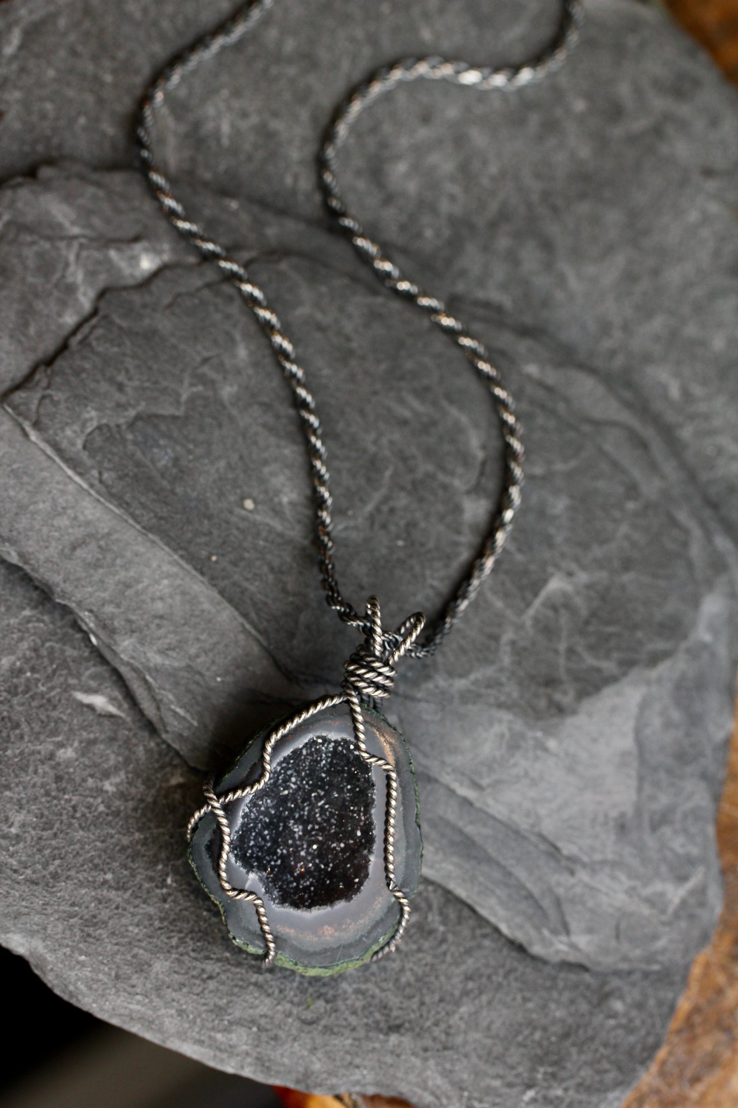Tobasco Geode Pendant Necklace