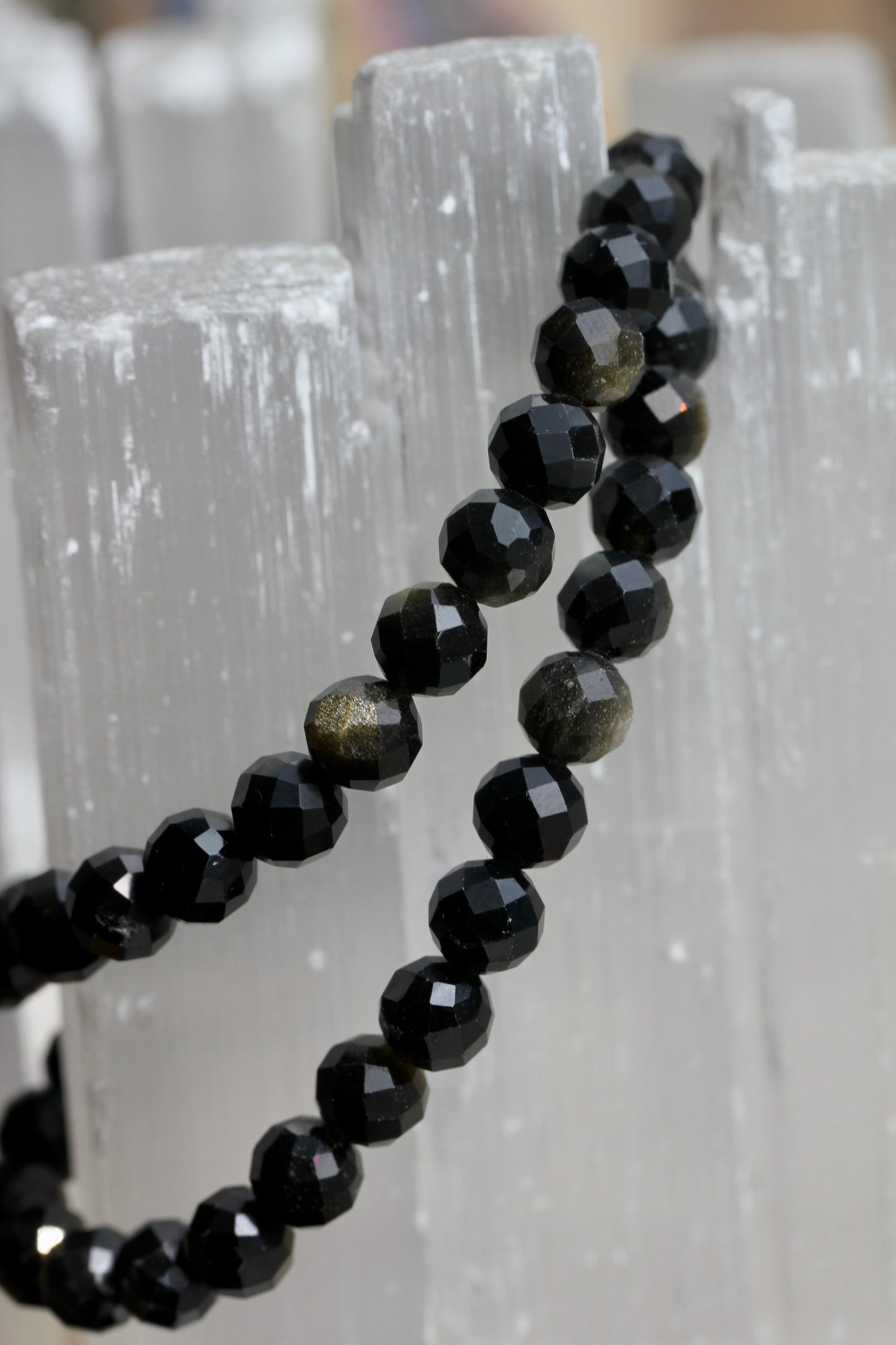 Sheen Obsidian Stretch Bracelet