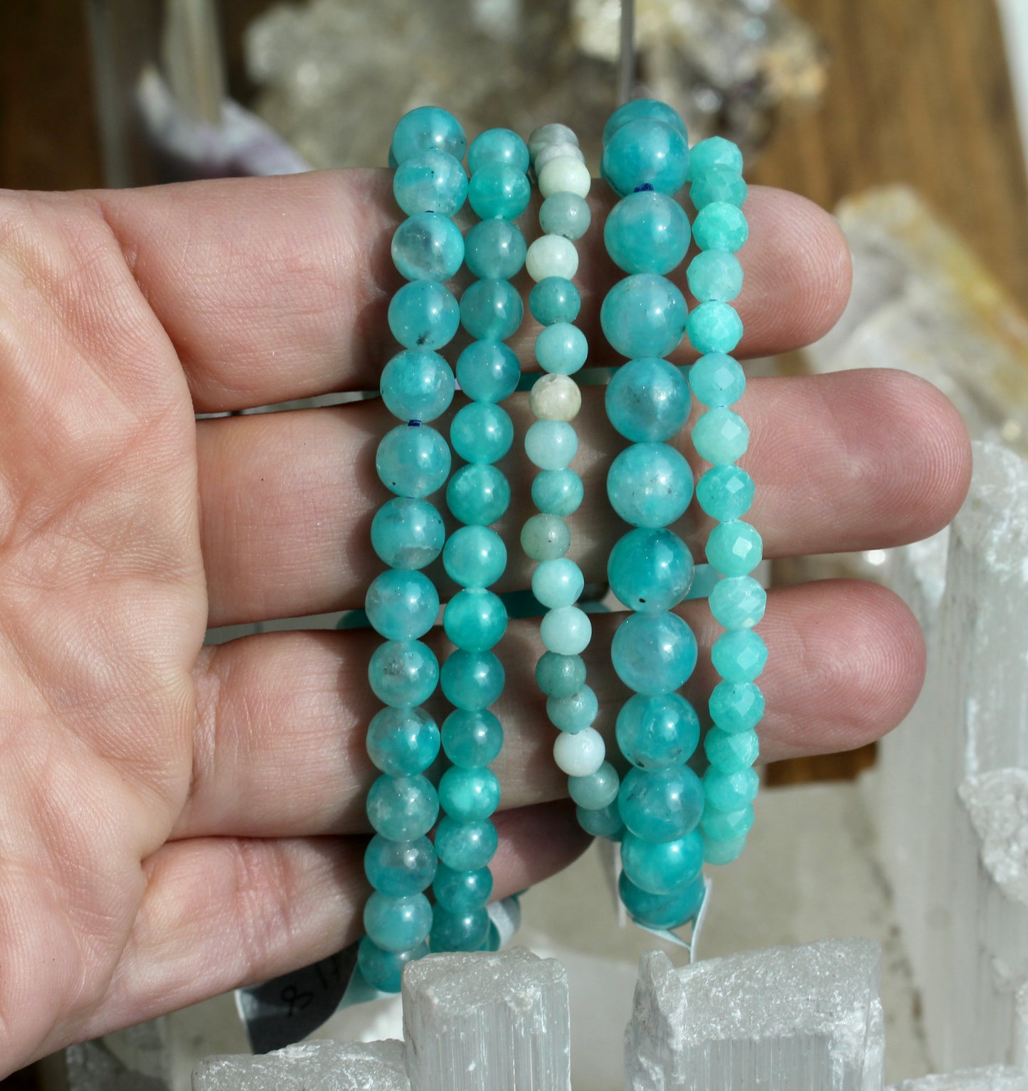 Amazonite Bead Stretch Bracelets