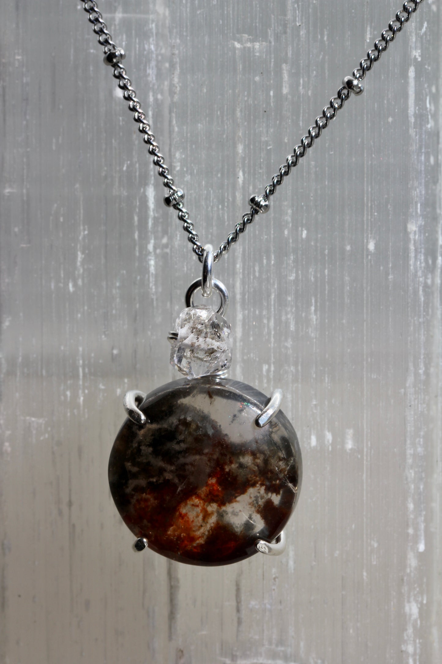 Lodolite Herkimer Diamond Necklace