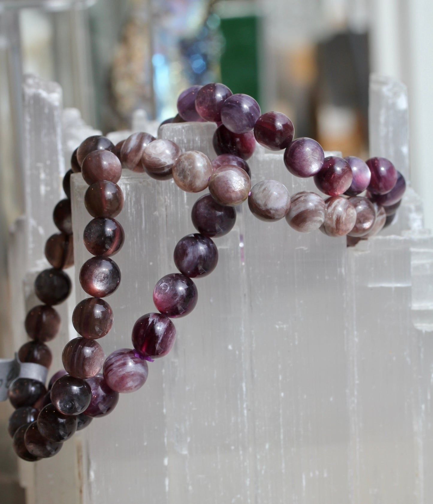 Lepidolite Beaded Stretch Bracelets