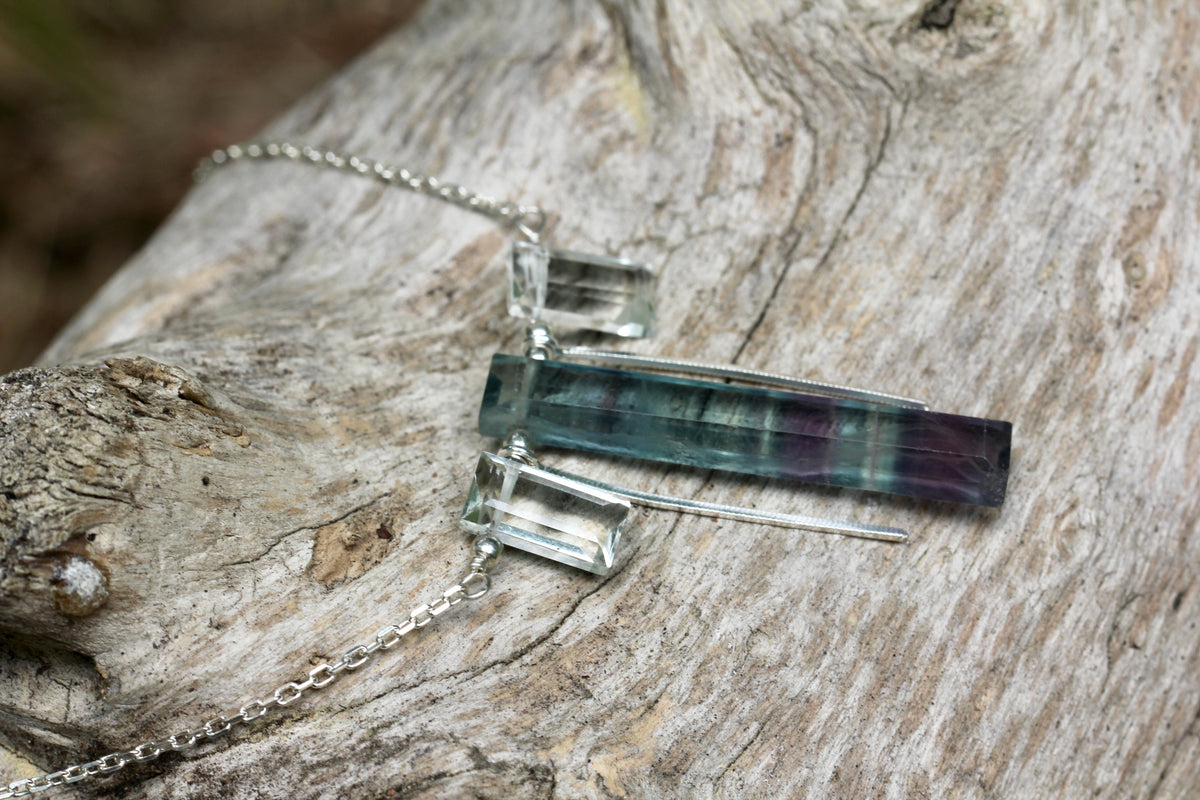 Fluorite Prasiolite Necklace