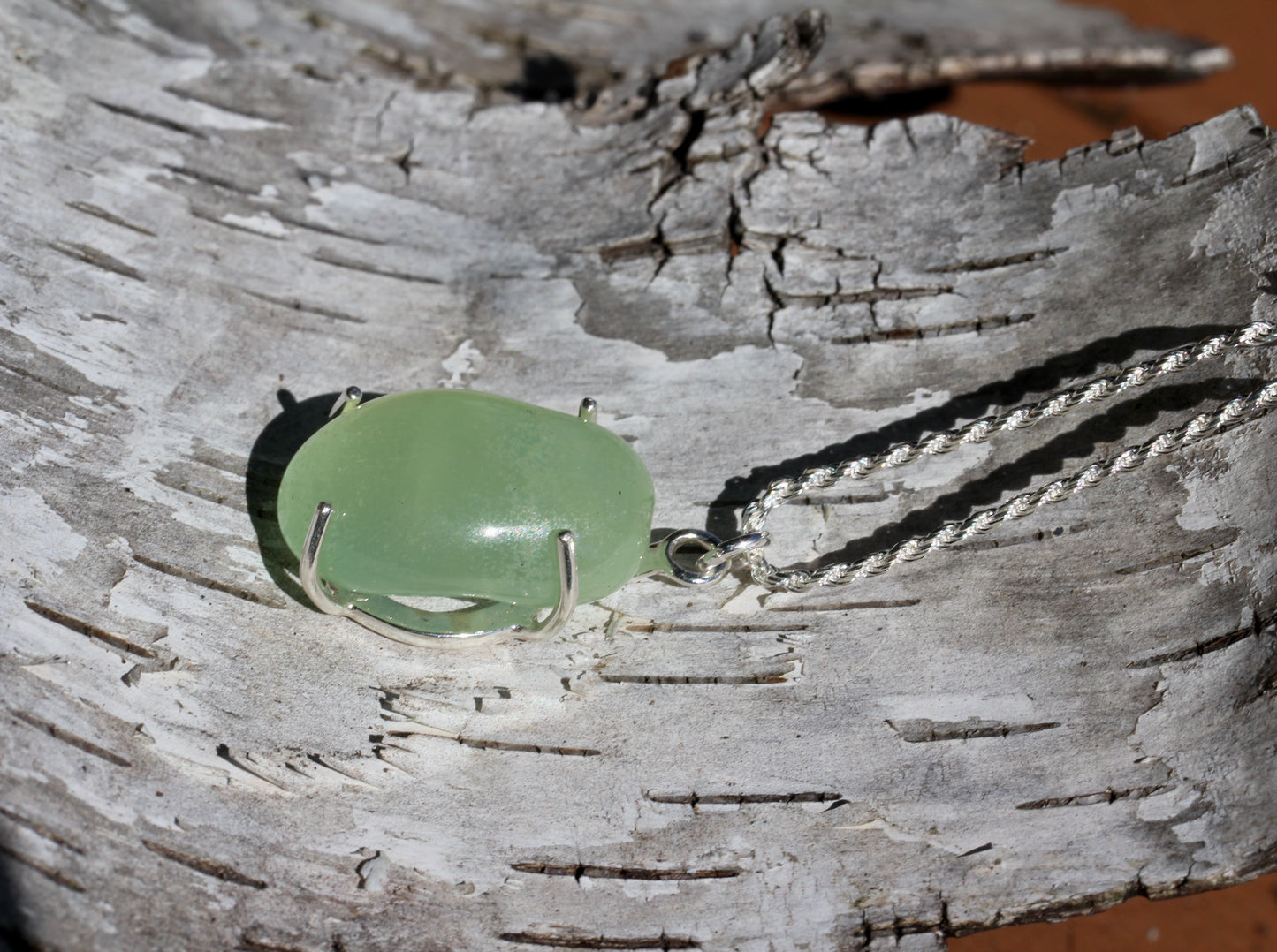 Prehnite Pebble  Necklace