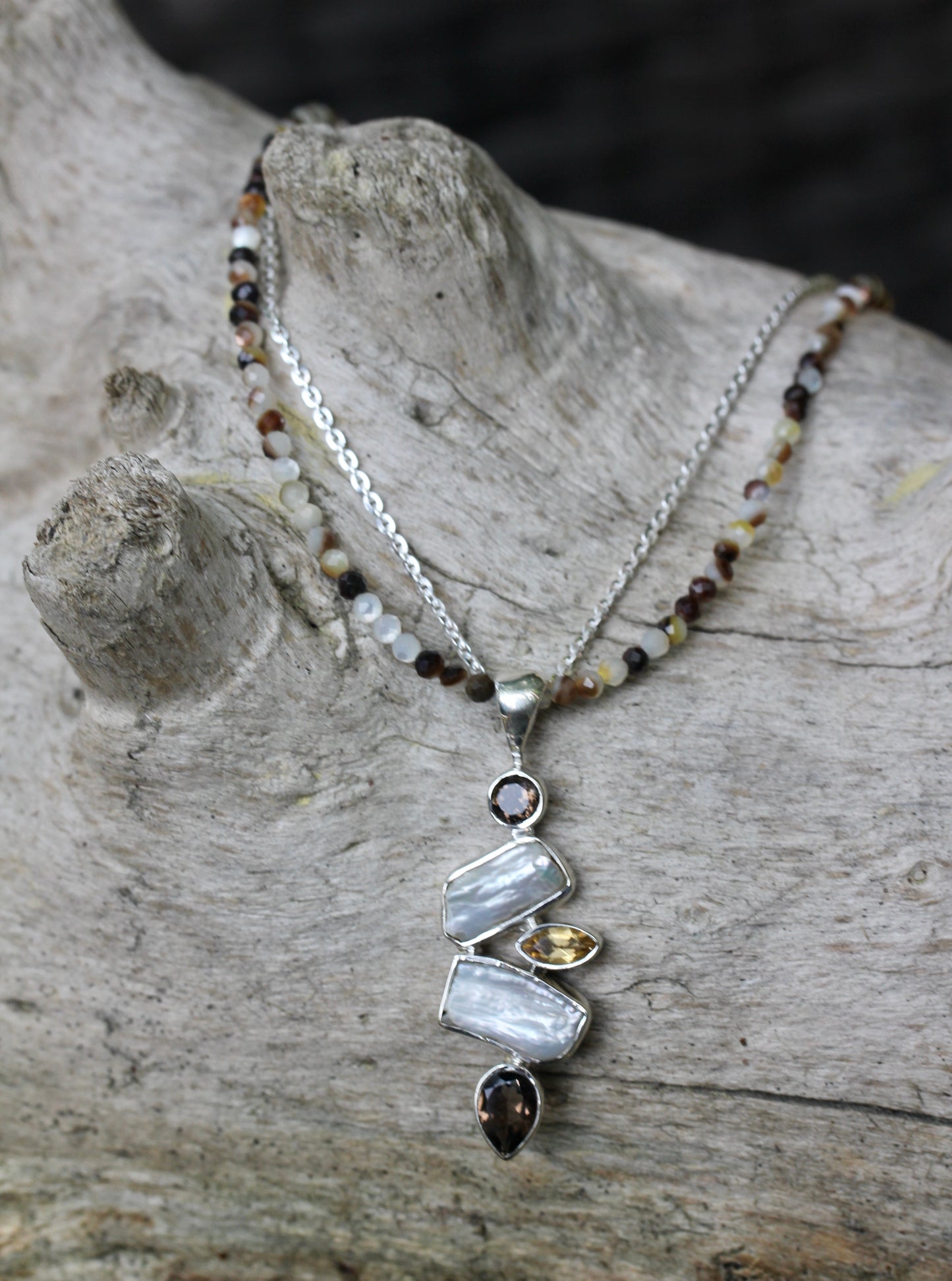 Smokey Pearl Necklace