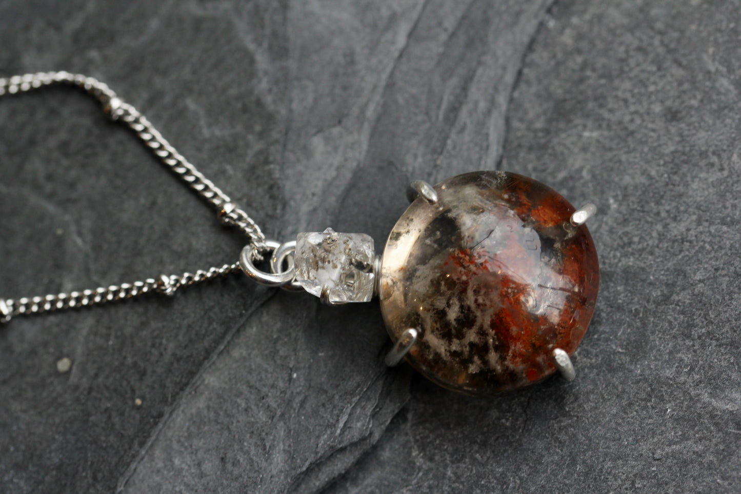 Lodolite Herkimer Diamond Necklace