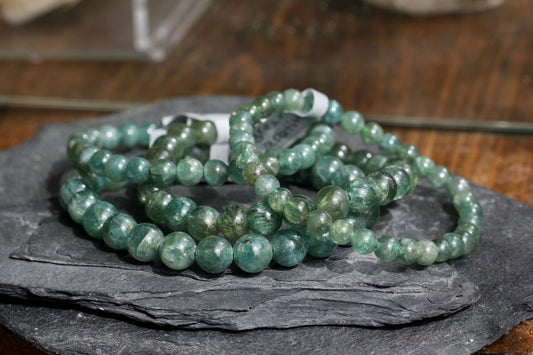 Green Apatite Stretch Bead Bracelets