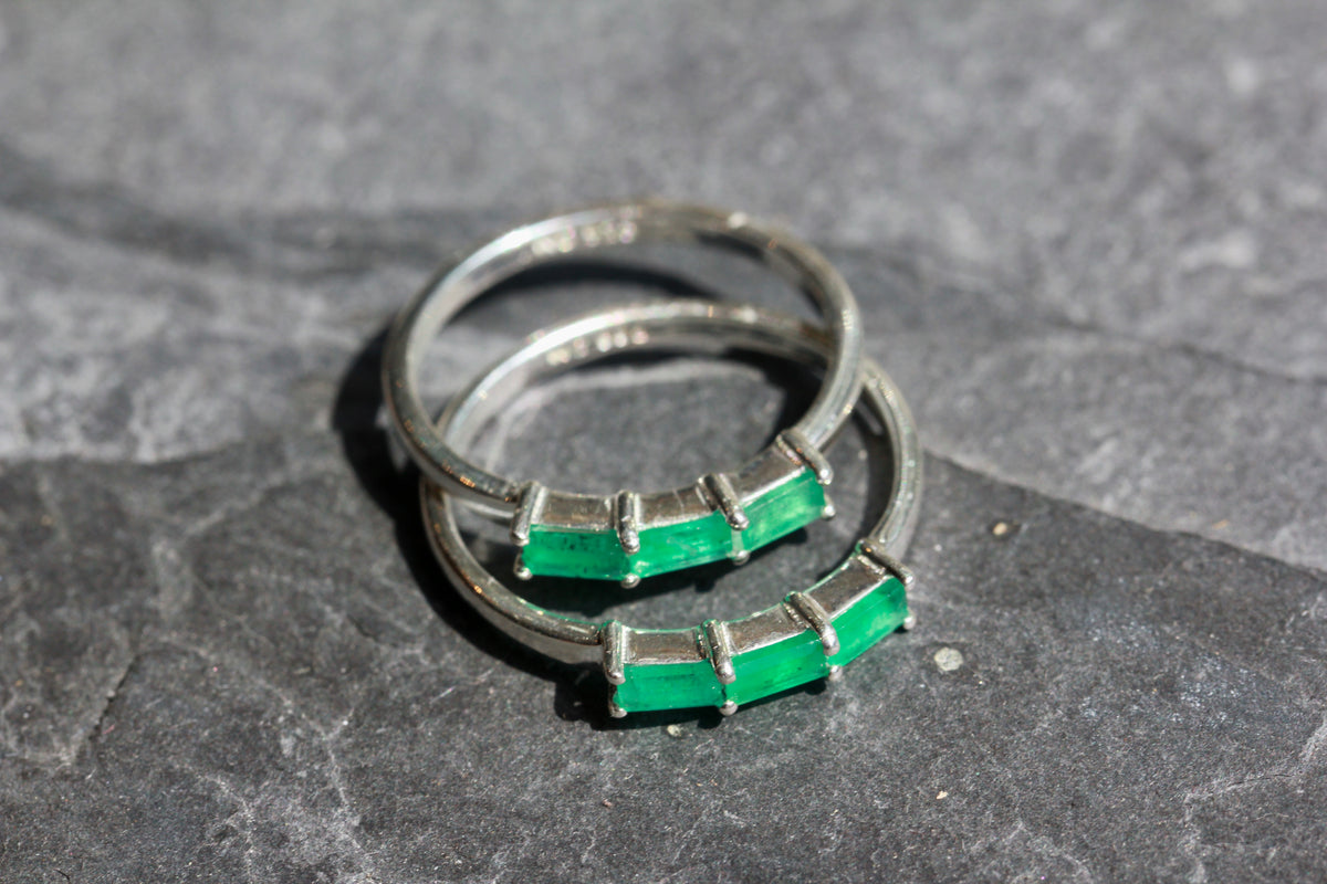 Emerald Baguette Ring