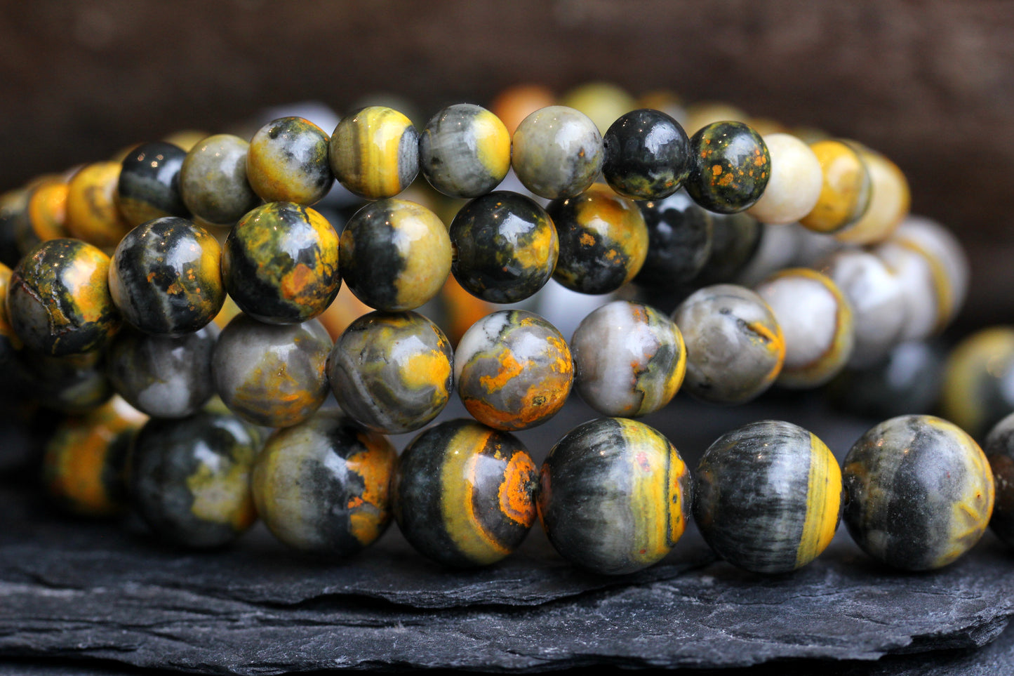 Bumble Bee Jasper Stretch Bracelets