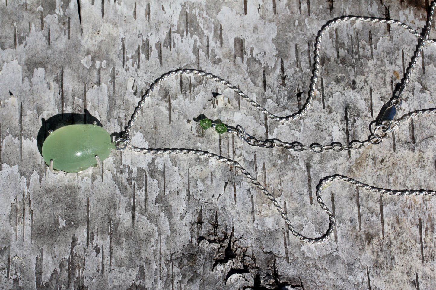 Prehnite Pebble  Necklace