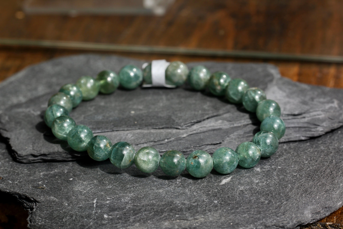 Green Apatite Stretch Bead Bracelets