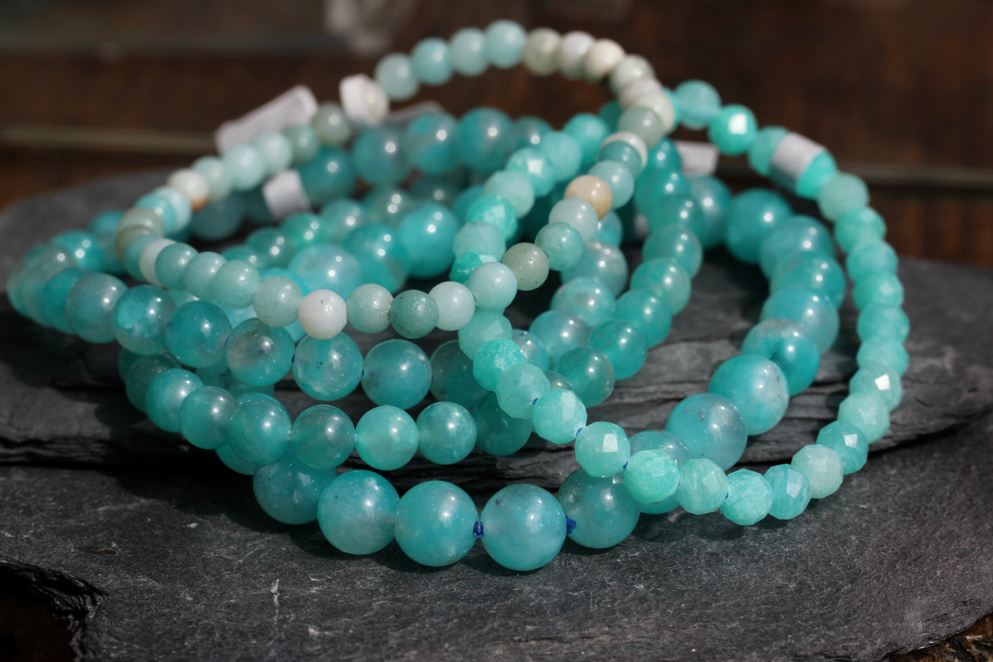 Amazonite Bead Stretch Bracelets