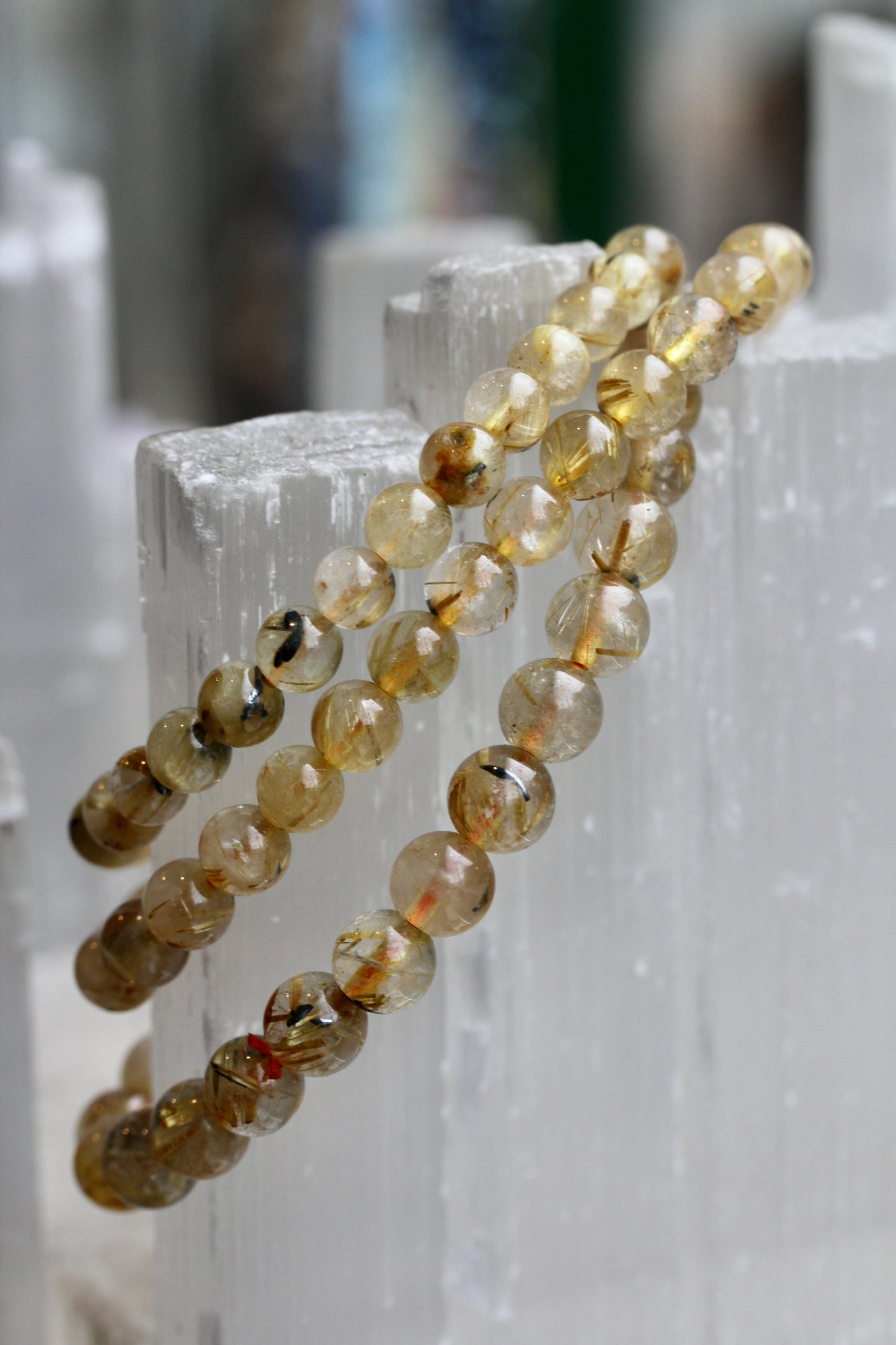 Rutilated Quartz Stretch Bracelets