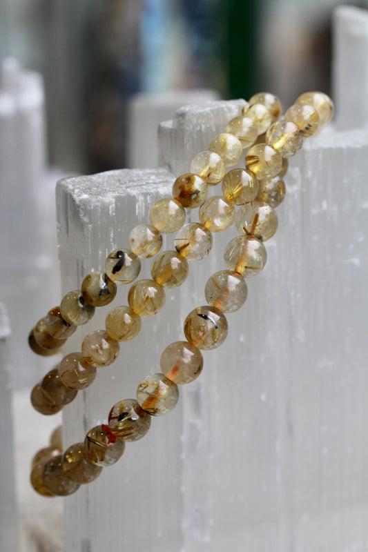 Rutilated Quartz Stretch Bracelets
