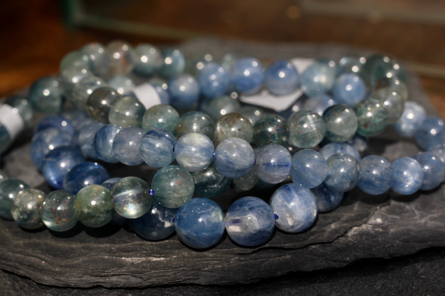 Kyanite Stretch Bead Bracelets