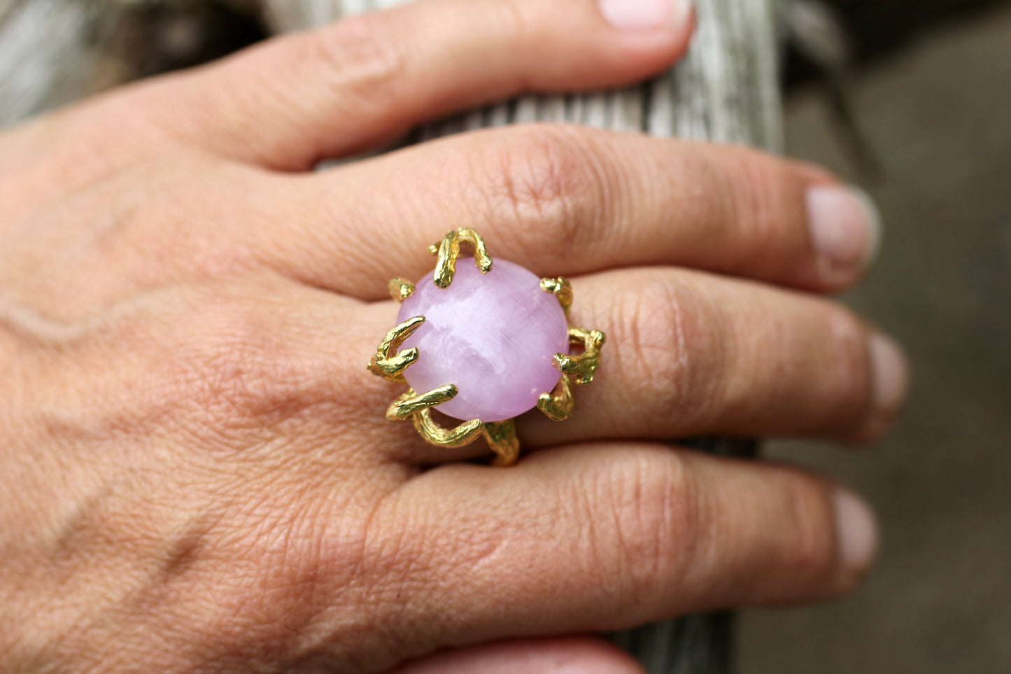 Kunzite Branch Ring