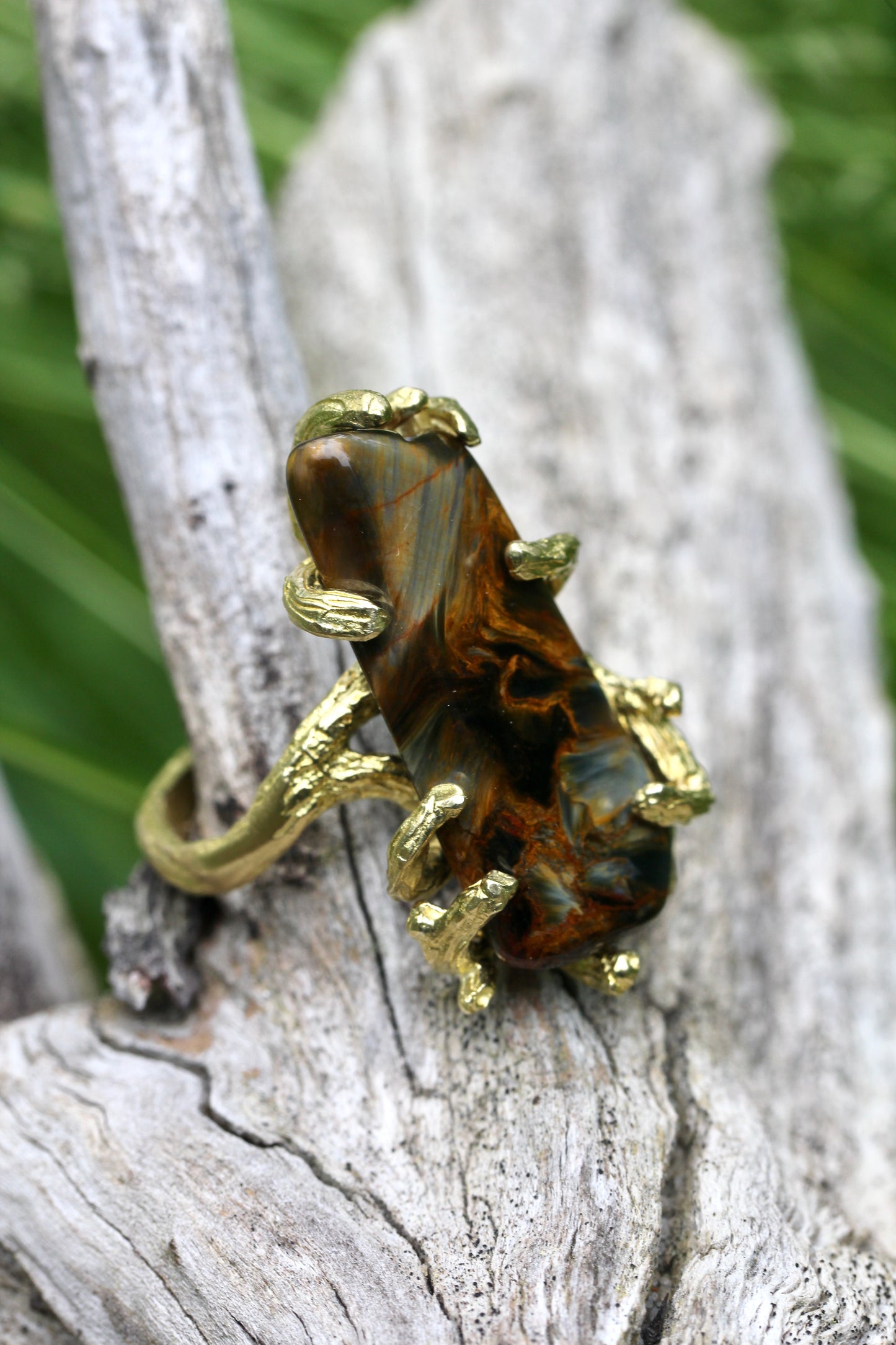 Pietersite Statement Branch Ring