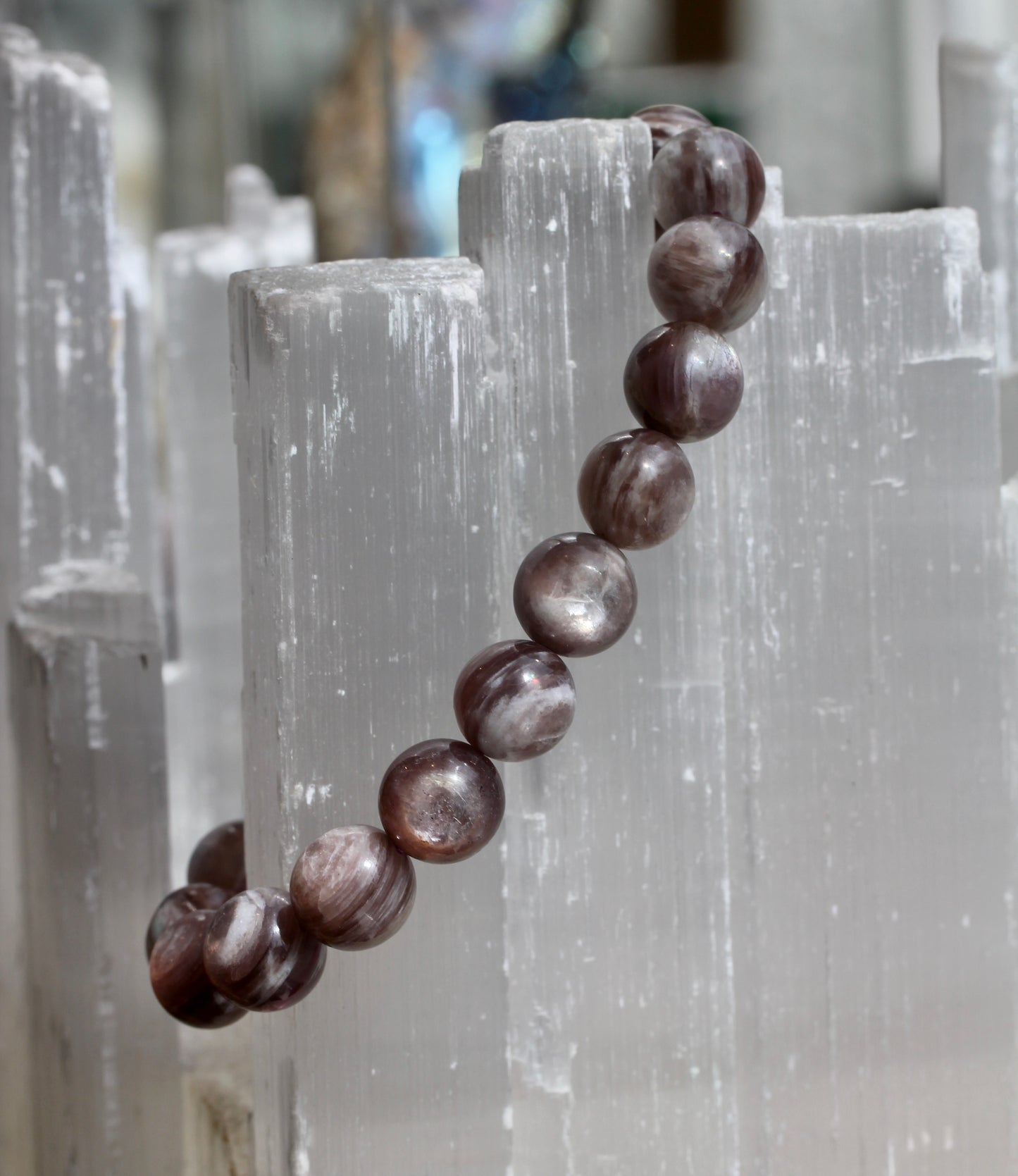 Lepidolite Beaded Stretch Bracelets