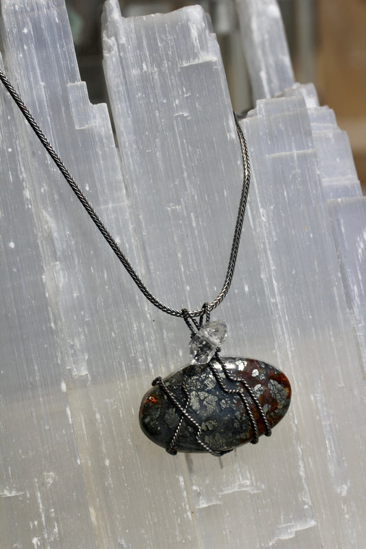Marcasite Herkimer Diamond Necklace