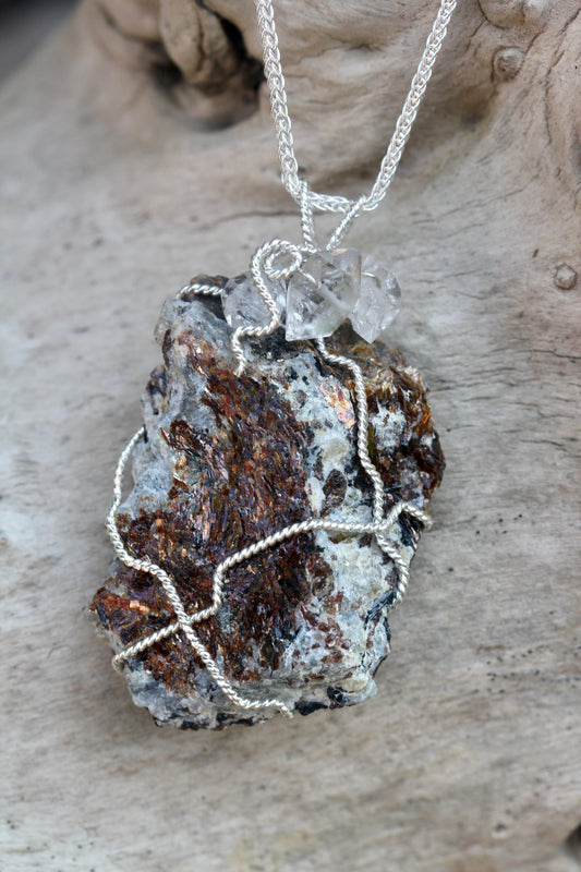 Astrophyllite Quartz Necklace