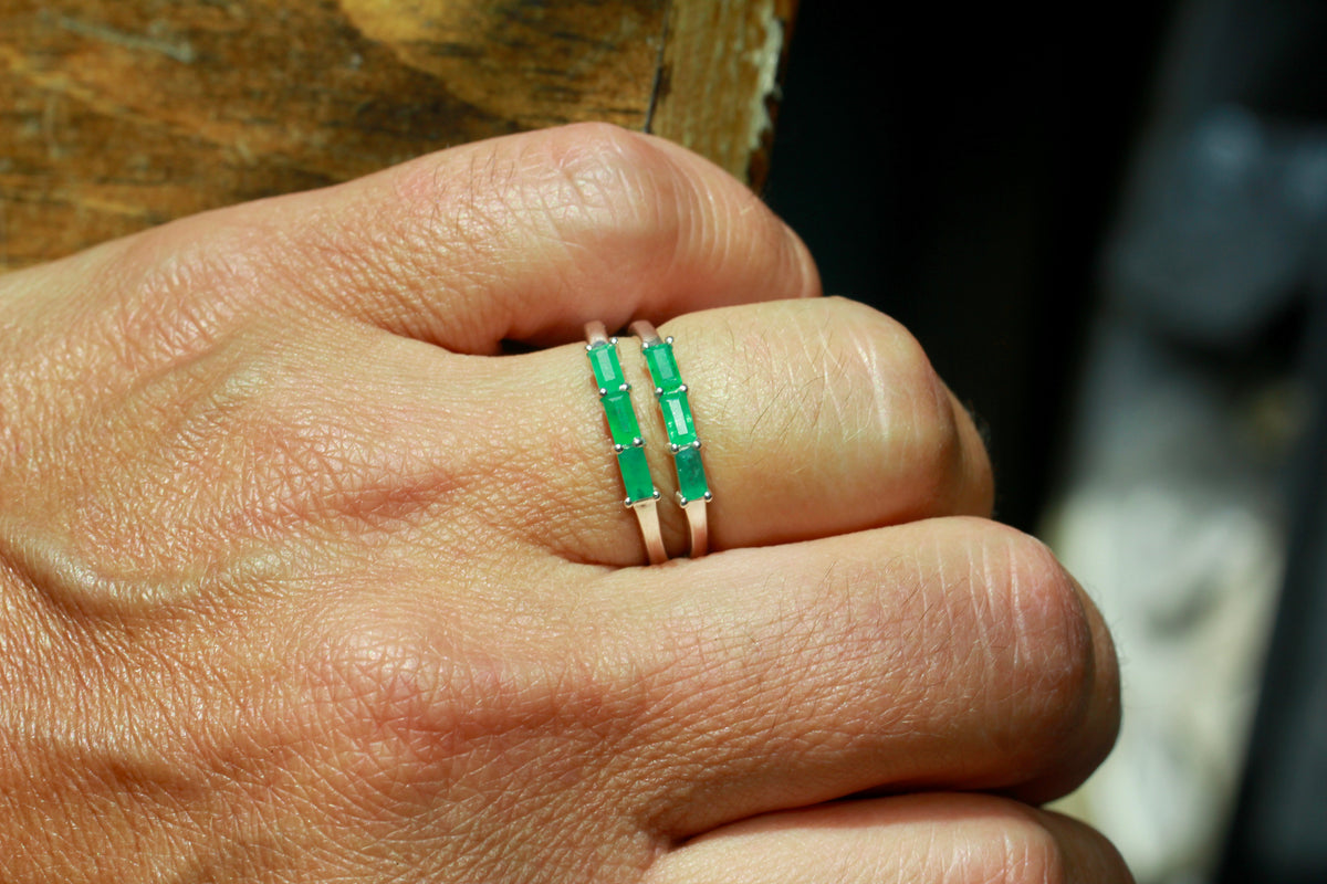 Emerald Baguette Ring