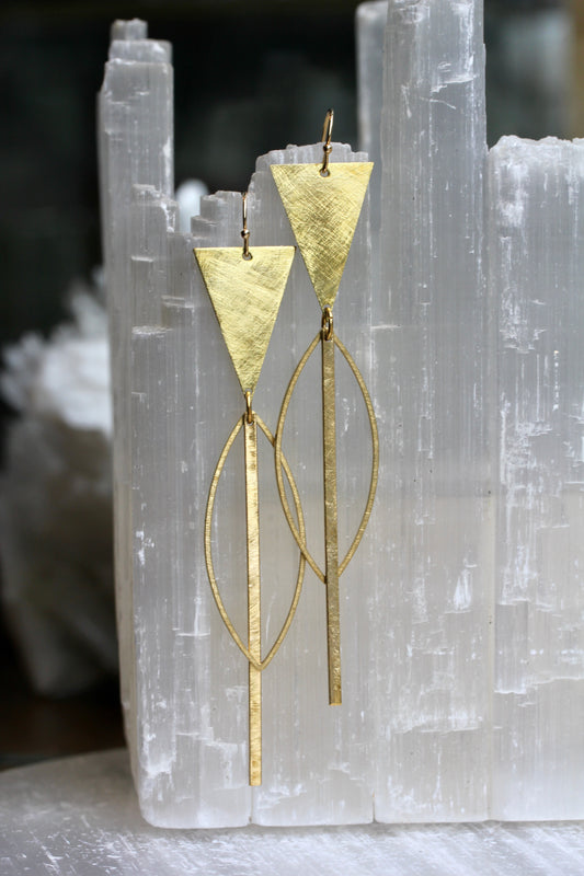 Retro Brass Earrings