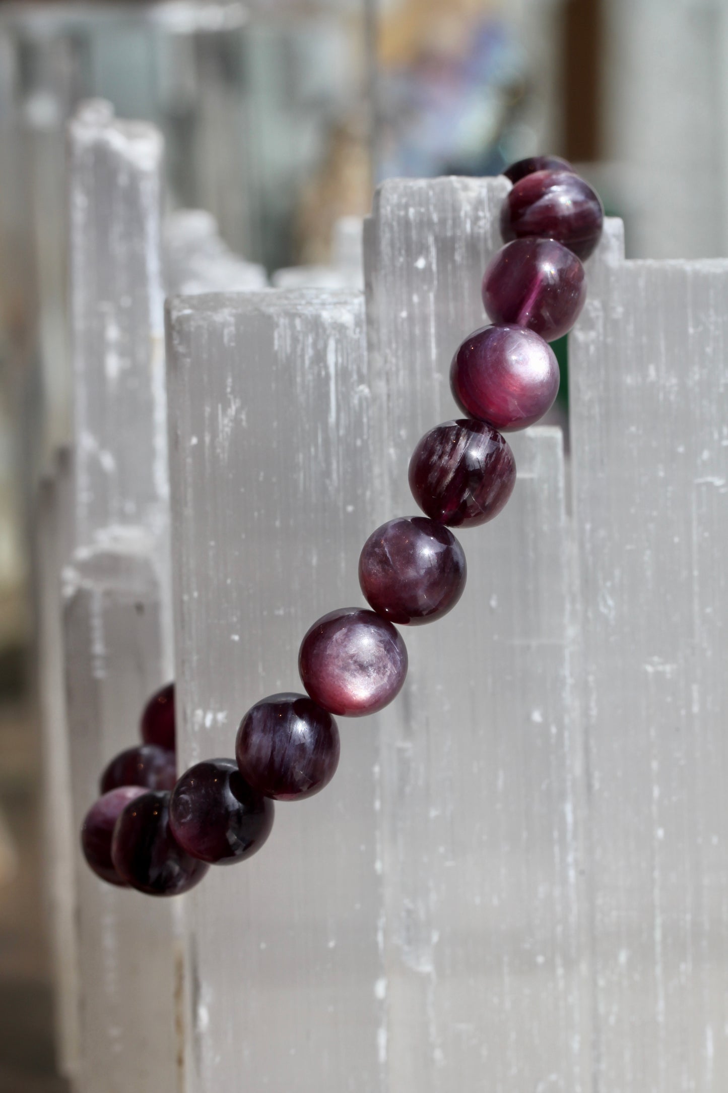 Lepidolite Beaded Stretch Bracelets