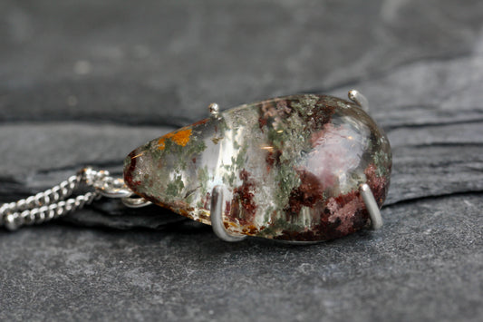 Lodolite Teardrop Necklace