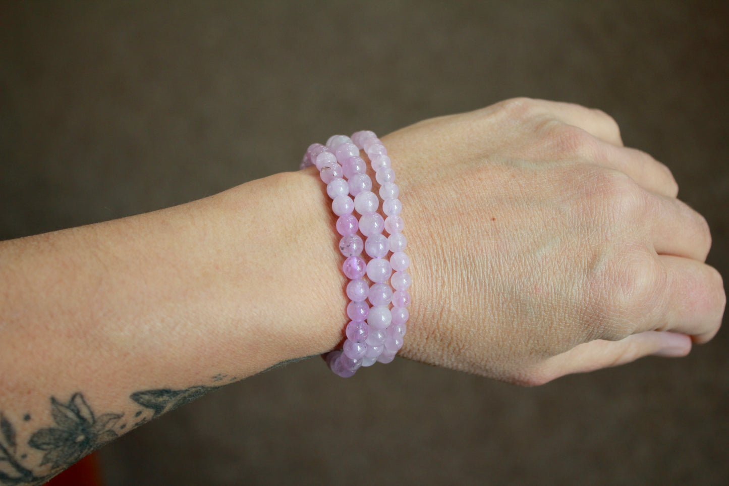 Kunzite Bead Stretch Bracelet