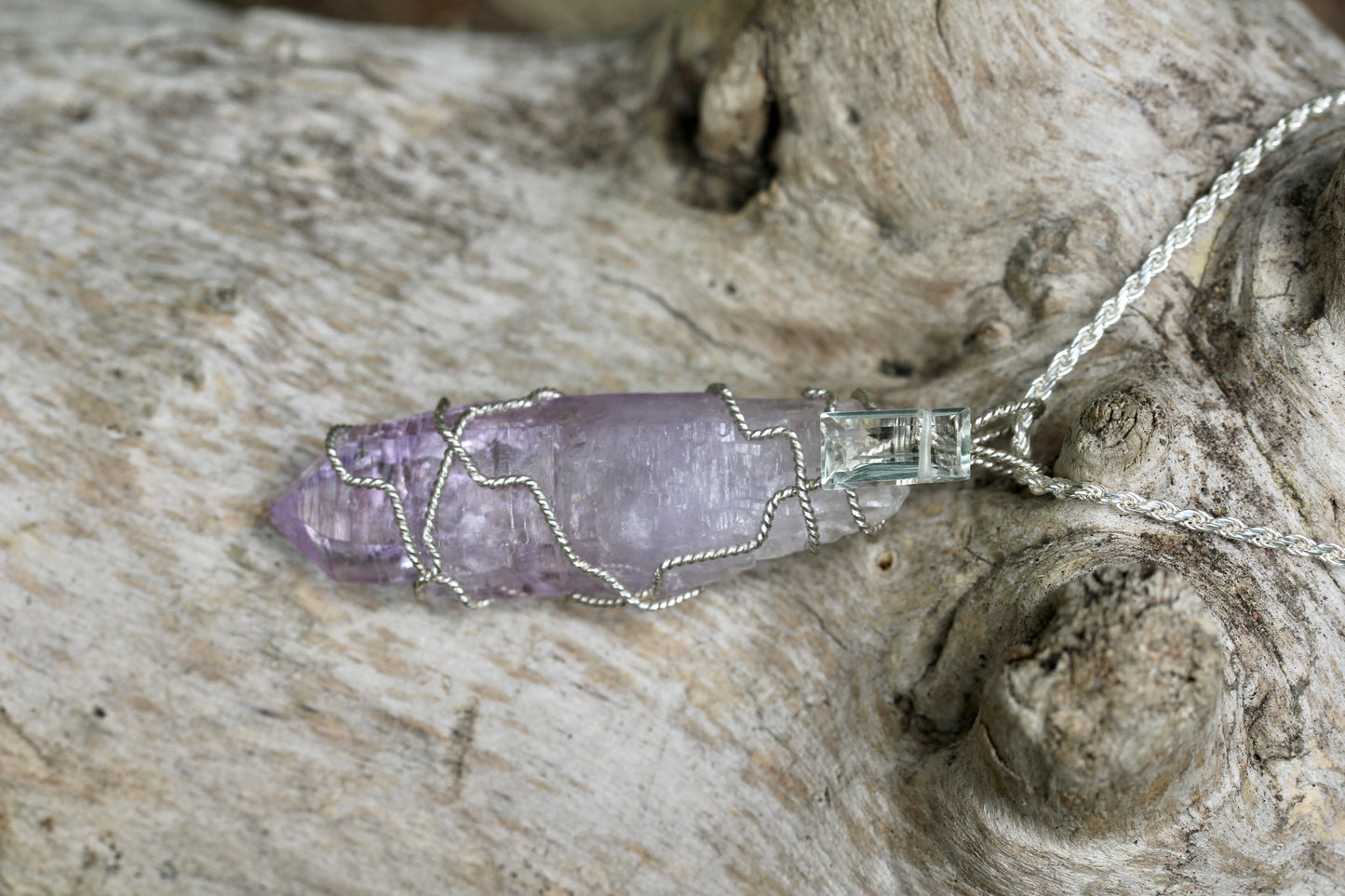 Vera Cruz Amethyst Prasiolite Crystal Pendant