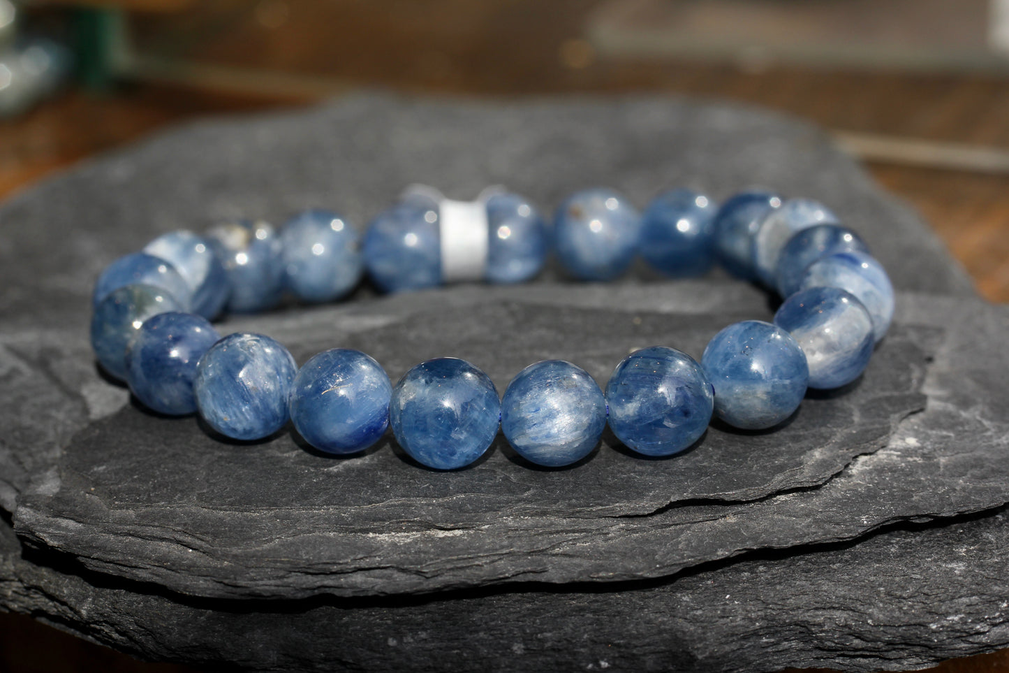 Kyanite Stretch Bead Bracelets